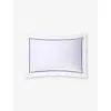 The White Company Savoy Oxford Cotton Pillowcase In White/navy