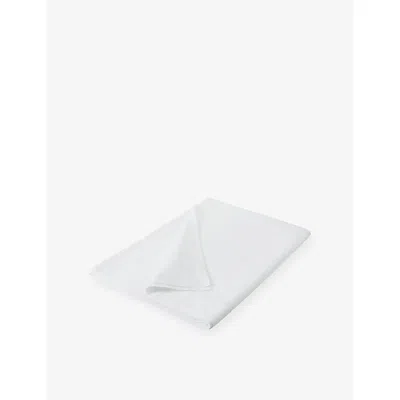 The White Company Savoy Single Cotton Flat Sheet In White