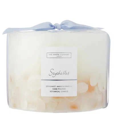 The White Company Seychelles Large Botanical Candle 1.6kg In Blue