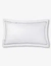 The White Company White Cavendish Breakfast Double-border Cotton Pillowcase 30cm X 50cm In White/silver