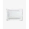 The White Company Savoy Oxford Cotton Pillowcase Whtesilver