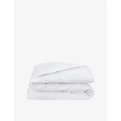 The White Company Savoy Super King Cotton Duvet Cov In White