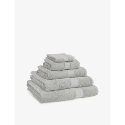 The White Company Soft Grey Luxury Egyptian Cotton Bath Towel 70cm X 125cm In Gray