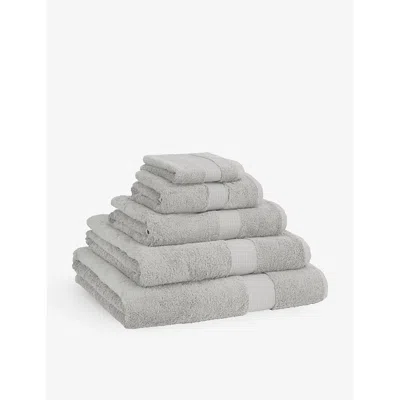 The White Company Soft Grey Luxury Egyptian Cotton Towels In Gray