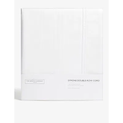 The White Company Symons Double-row Cord Egyptian Cotton Duvet Cov In White/silver