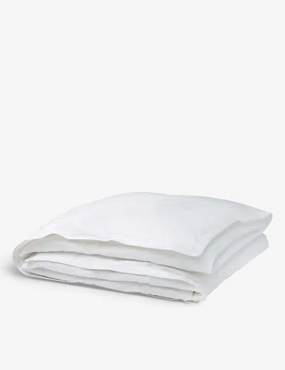 The White Company Ultimate Symons 4.5 Tog Cotton Sateen And Goose-down Double Duvet In None/clear