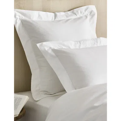 The White Company Velvet Touch Large-square Brushed-cotton Oxford Pillow Case White