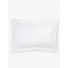 The White Company Velvet Touch Standard Brushed-cotton Oxford Pillow Case White