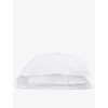 The White Company White Cranleigh Bordered Double Cotton Duvet Cover In White