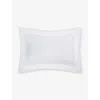 The White Company White Cranleigh Oxford Cotton Pillowcase 50cm X 75cm In White