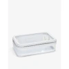 The White Company White Inflight Clear Cosmetic Case In White