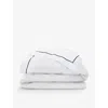 THE WHITE COMPANY /NAVY SAVOY CORD-TRIMMED EGYPTIAN-COTTON EMPEROR DUVET COVER 290CM X 235CM