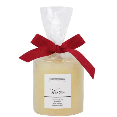 The White Company Winter Mini Pillar Candle 280g In Neutral
