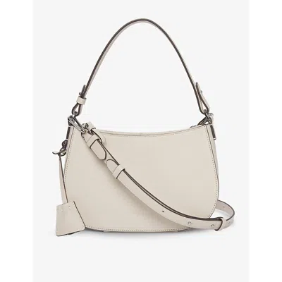 The White Company Womens Almond Adjustable And Removeable-strap Leather Crossbody Bag In Neutral