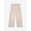 The White Company Womens Flax Wide-leg High-rise Cropped Linen Trousers