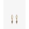 THE WHITE COMPANY THE WHITE COMPANY WOMEN'S GOLD LABRADORITE GOLD-PLATED BRASS EARRINGS