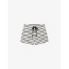 THE WHITE COMPANY THE WHITE COMPANY WOMEN'S VYSTRIPE STRIPED TOWELLING-TEXTURED ORGANIC-COTTON SHORTS