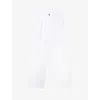 The White Company Womens White Two Pleat Wide-leg Linen Trousers