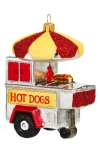 The Whitehurst Company Hot Dog Stand Glass Ornament In Multi