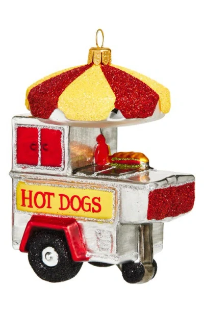 The Whitehurst Company Hot Dog Stand Glass Ornament In Multi