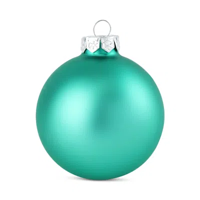 The Whitehurst Company, Llc Matte Glass Ball Ornament In Blue
