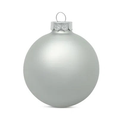 The Whitehurst Company, Llc Matte Glass Ball Ornament In Silver