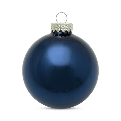 The Whitehurst Company, Llc The Whitehurst Company Ball Ornaments, Set Of 28 In Shiny Midnight Blue