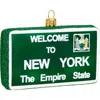 The Whitehurst Company New York State Glass Ornament In Multi