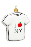 The Whitehurst Company New York T-shirt Glass Ornament In Multi