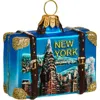 The Whitehurst Company Nyc Suitcase Glass Ornament In Multi