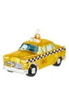 The Whitehurst Company Nyc Taxi Cab Glass Ornament In Multi