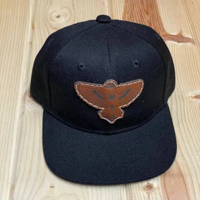The Whole Herd Boy's Thunderbird Leather Patch Hat, Infant In Black