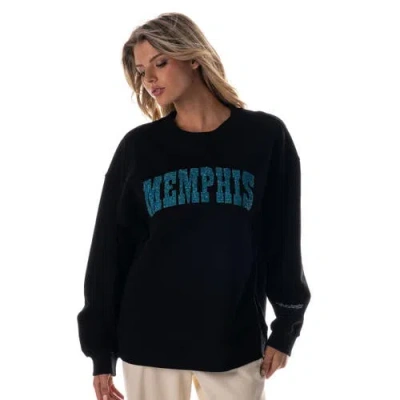 The Wild Collective Black Memphis Grizzlies Rock Crystal Oversized Sweatshirt