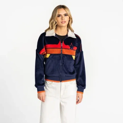 The Wild Collective Blue Houston Astros Velvet Cord Full-zip Jacket