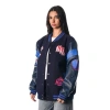 The Wild Collective Blue New York Rangers Full-snap Varsity  Jacket In Blue