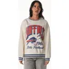 The Wild Collective Cream Buffalo Bills Oversized Vintage French Terry Sweatshirt In Neutral