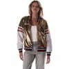 The Wild Collective Gold San Francisco 49ers Sequin Bomber Jacket In Gold