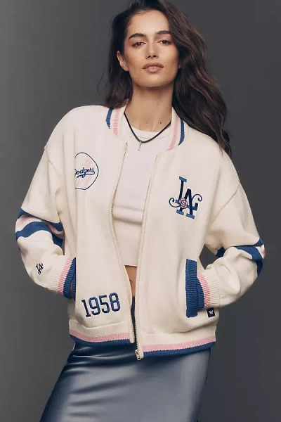 The Wild Collective Jacquard Varsity Bomber Jacket In Multi