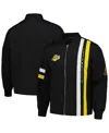 The Wild Collective Men's And Women's Black Los Angeles Lakers Stitch Applique Full-zip Bomber Jacket In Black