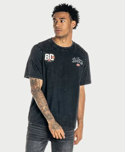 The Wild Collective Men's And Women's Black San Francisco 49ers Acid Wash Anniversary T-shirt