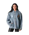 The Wild Collective Men's And Women's Blue Los Angeles Lakers Coaches Full-zip Denim Jacket In Blue