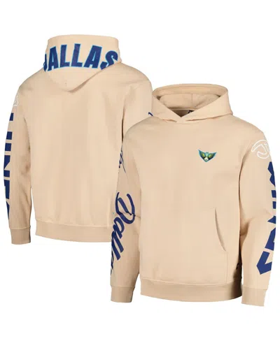 The Wild Collective Men's And Women's Cream Dallas Wings Graffiti Acid Wash Pullover Hoodie