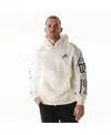 The Wild Collective Men's And Women's Cream Detroit Lions Stacked Graphic Sleeve Fleece Hoodie In White