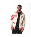 The Wild Collective Men's And Women's Cream Detroit Red Wings Jacquard Full-zip Sweater In Cream