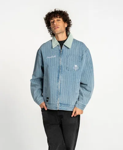 The Wild Collective Men's And Women's Denim New York Liberty Conductor Full-zip Jacket In Blue