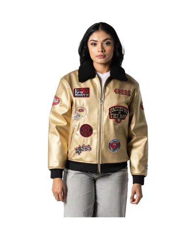The Wild Collective Men's And Women's Gold San Francisco 49ers Full-zip Jacket