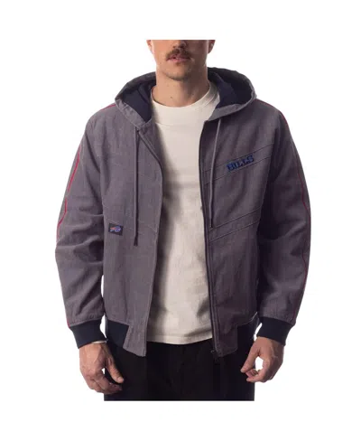 The Wild Collective Men's And Women's Gray Buffalo Bills Corduroy Full-zip Bomber Hoodie Jacket
