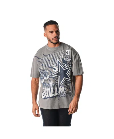 The Wild Collective Men's And Women's Gray Dallas Cowboys Streetwear Flames T-shirt