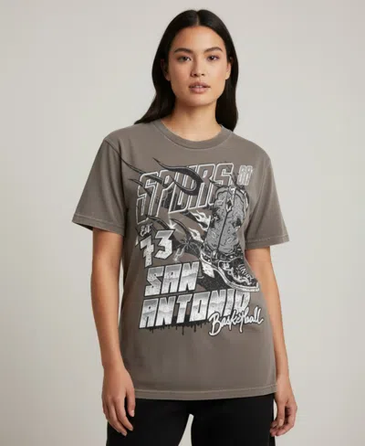 The Wild Collective Men's And Women's Olive San Antonio Spurs Oversized Graphic T-shirt In Green