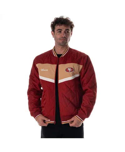 The Wild Collective Men's And Women's Scarlet San Francisco 49ers Quilted Nylon Puffer Jacket In Multi